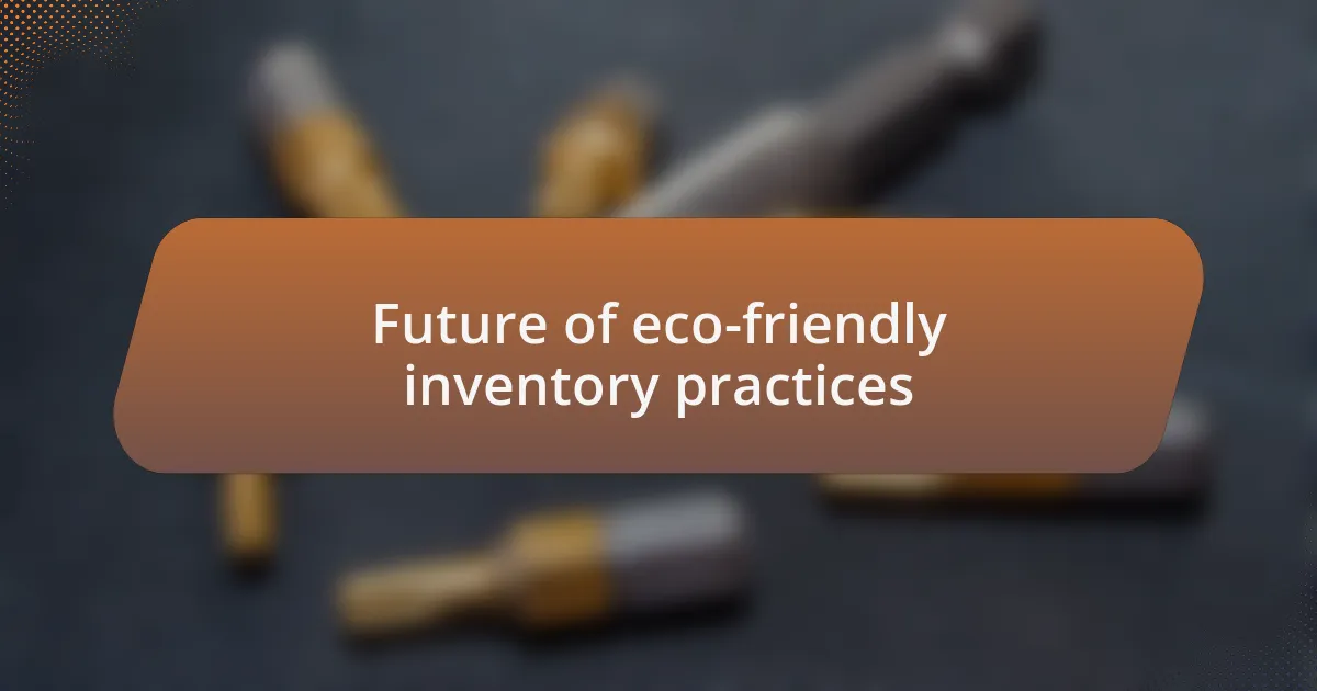 Future of eco-friendly inventory practices