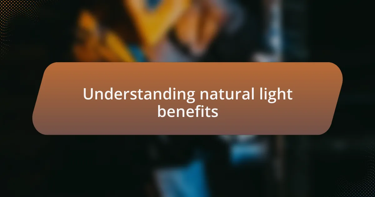 Understanding natural light benefits